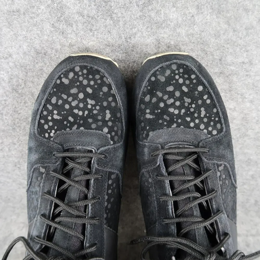 Adidas Shoes Mens 11.5 Military Trail Runner Sneakers Black Leather Primaloft